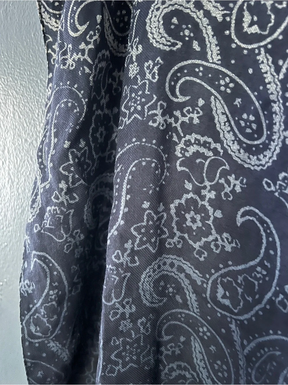 Altea Navy Paisley Ombré Soft Lightweight Scarf